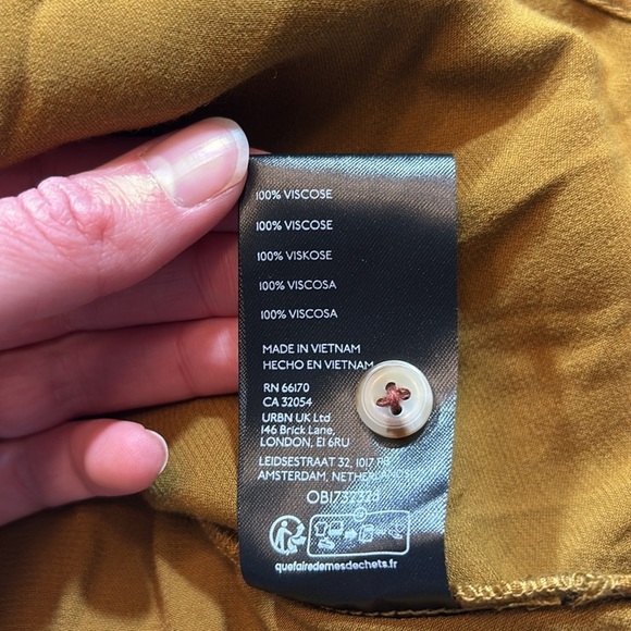 NWT Anthropologie Pilcro Long Sleeve Silky Mini Dress sz 2 - Picture 12 of 13